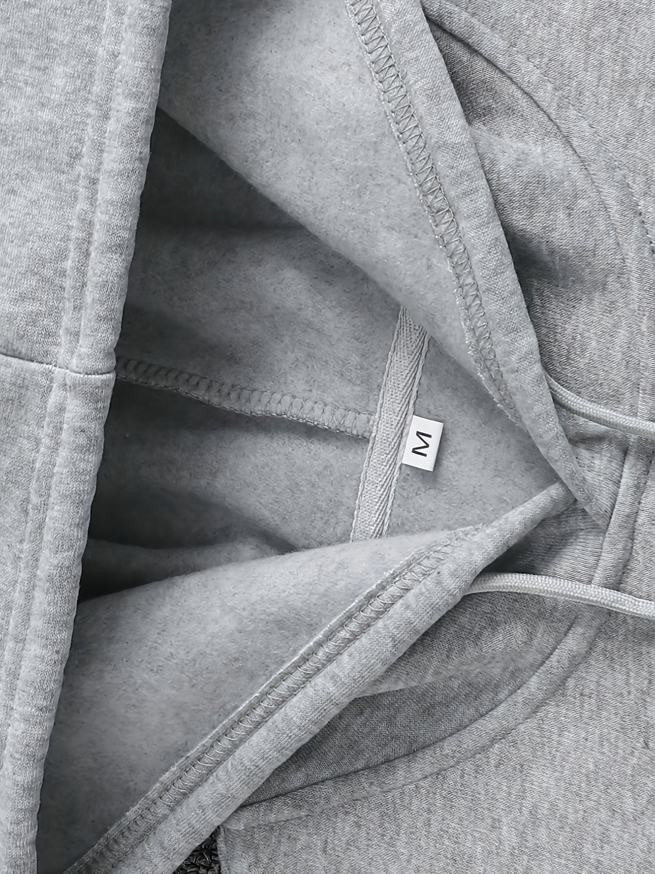 1pc Heren Casual French Terry Hoodie met Tokyo Print, Geometrisch Patroon, Niet-Stretch Breisel, Losse Pasvorm, Normale Lengte, Capuchon Kraag en Zak Detail