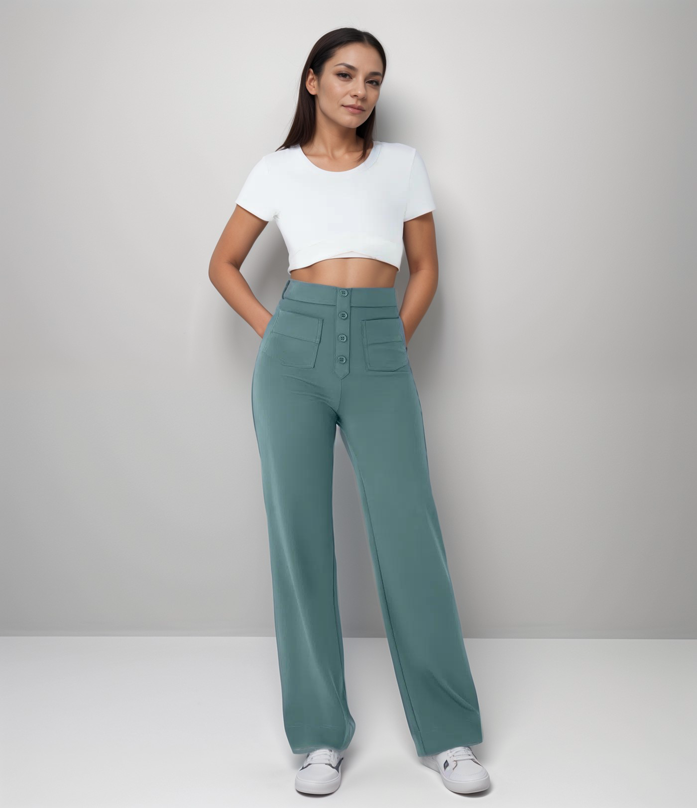 De Elsa Stretch Fit | Elastische broek met hoge taille | 1+1 GRATIS
