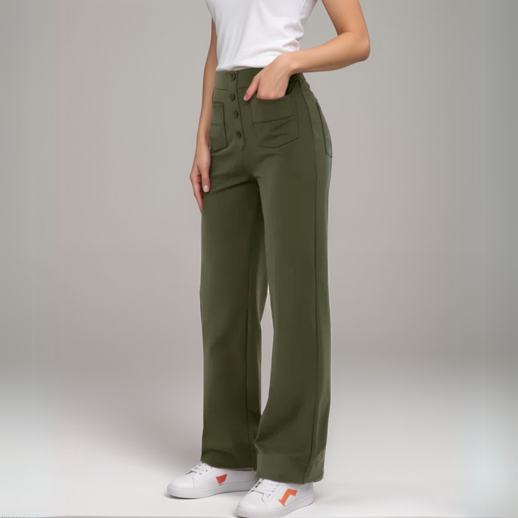 De Elsa Stretch Fit | Elastische broek met hoge taille | 1+1 GRATIS