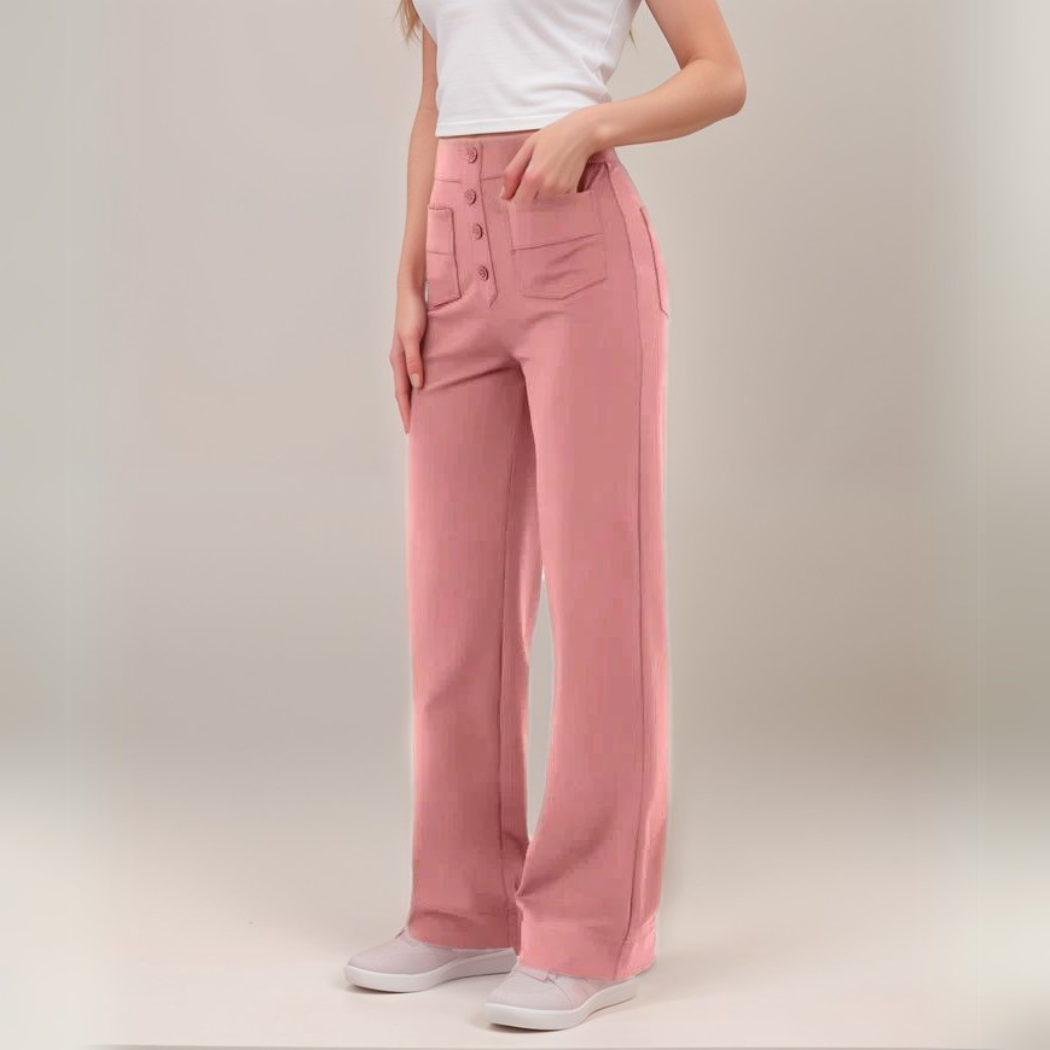 De Elsa Stretch Fit | Elastische broek met hoge taille | 1+1 GRATIS