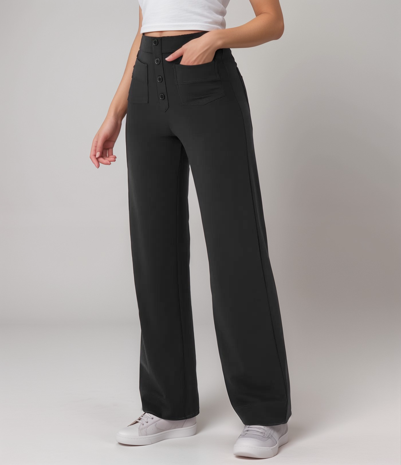 De Elsa Stretch Fit | Elastische broek met hoge taille | 1+1 GRATIS