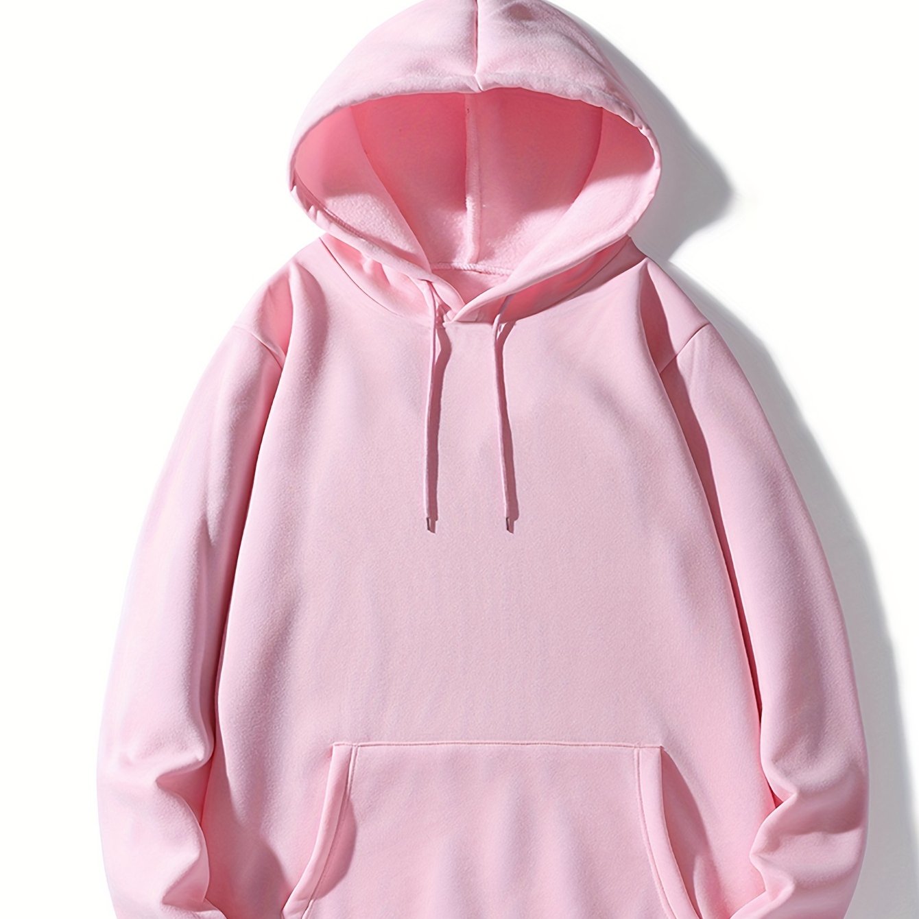 Mannen Hoodies, Effen Kleur Hoodie, Casual Heren Pullover Hoodie Met Kangoeroezak Voor Lente Herfst, Als Geschenken, Coquette Stijl