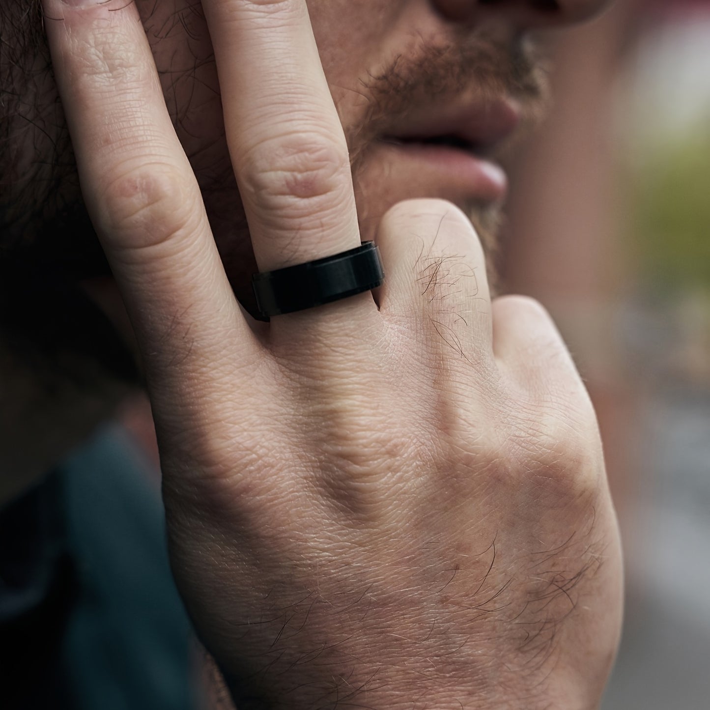 1 stuk PANASH 8MM Titanium Stalen Ring, Mode Zwart Goud Geplateerd, Duurzaam Krassenbestendig, Uniek Cadeau voor Vriendschap, Verjaardag, Huwelijk, Afstuderen, Kerst - Enkele Ring met Analoge Steen Creatie