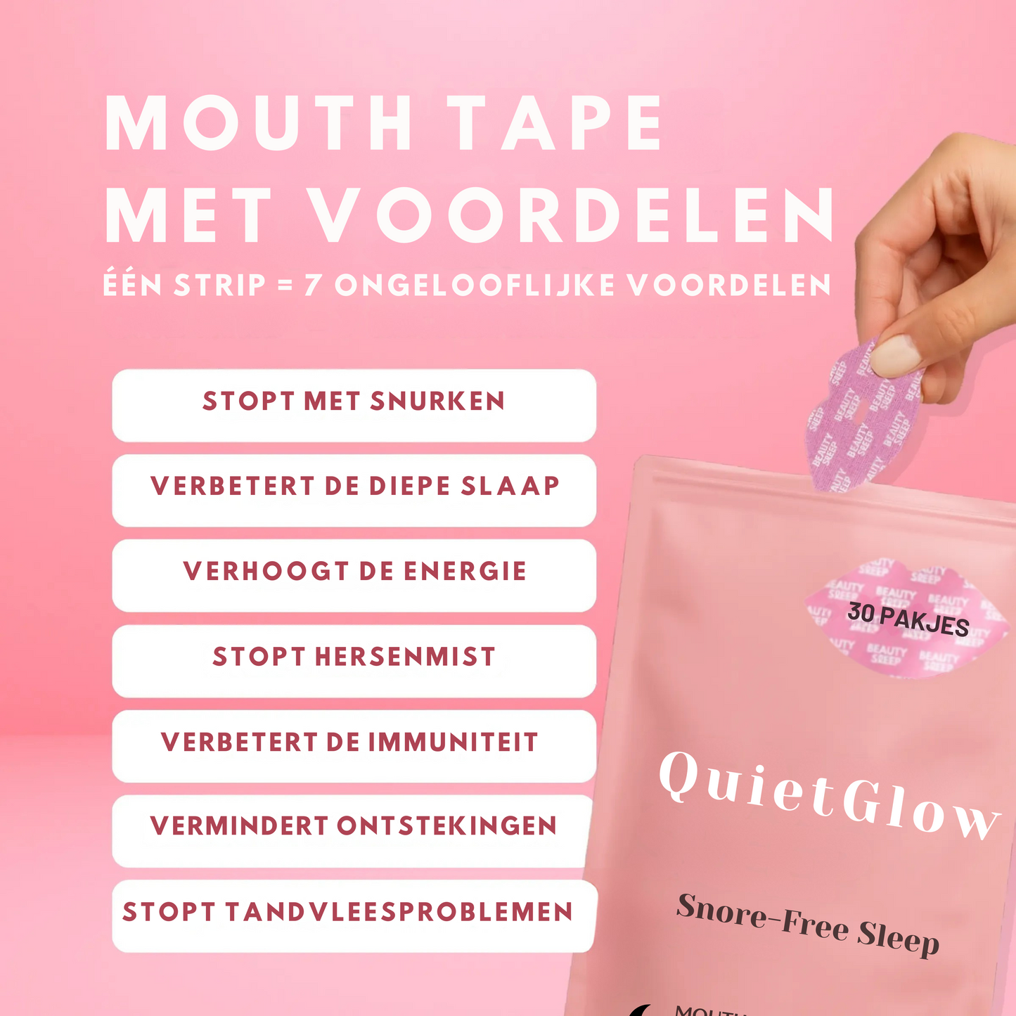 QuietGlow – Snurk-vrije slaap Rustig en stil