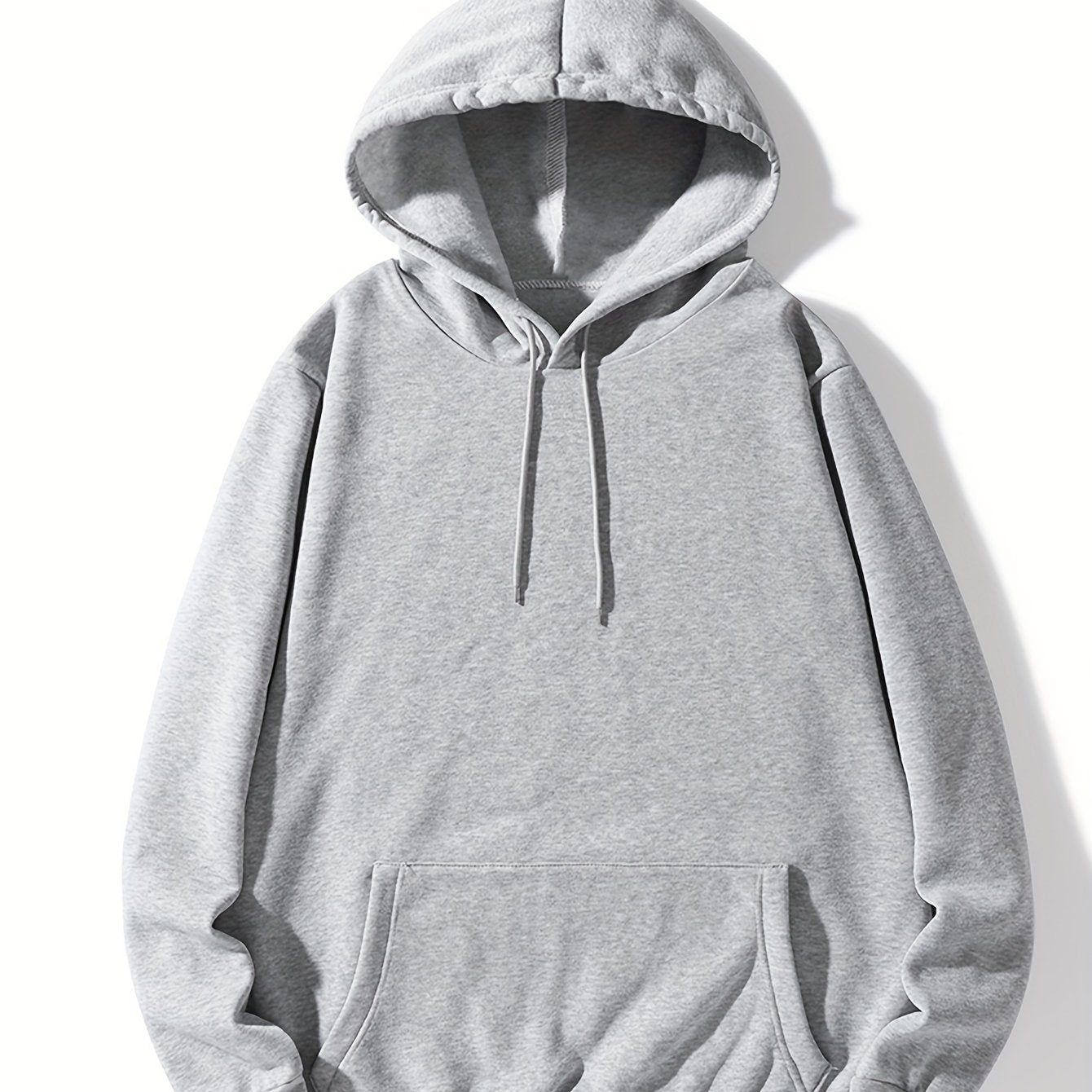 Mannen Hoodies, Effen Kleur Hoodie, Casual Heren Pullover Hoodie Met Kangoeroezak Voor Lente Herfst, Als Geschenken, Coquette Stijl