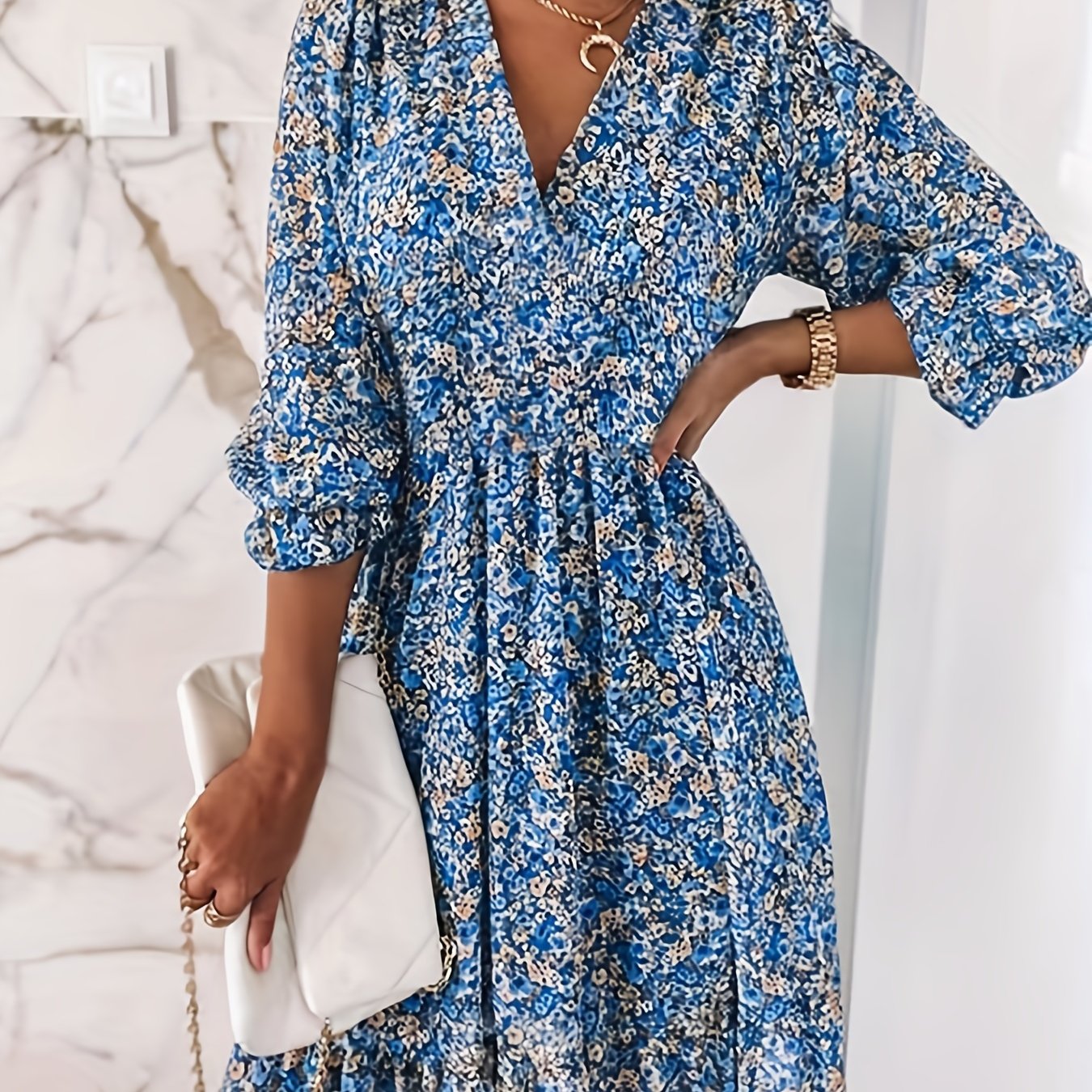 Elina Jurk met Elastische Taille