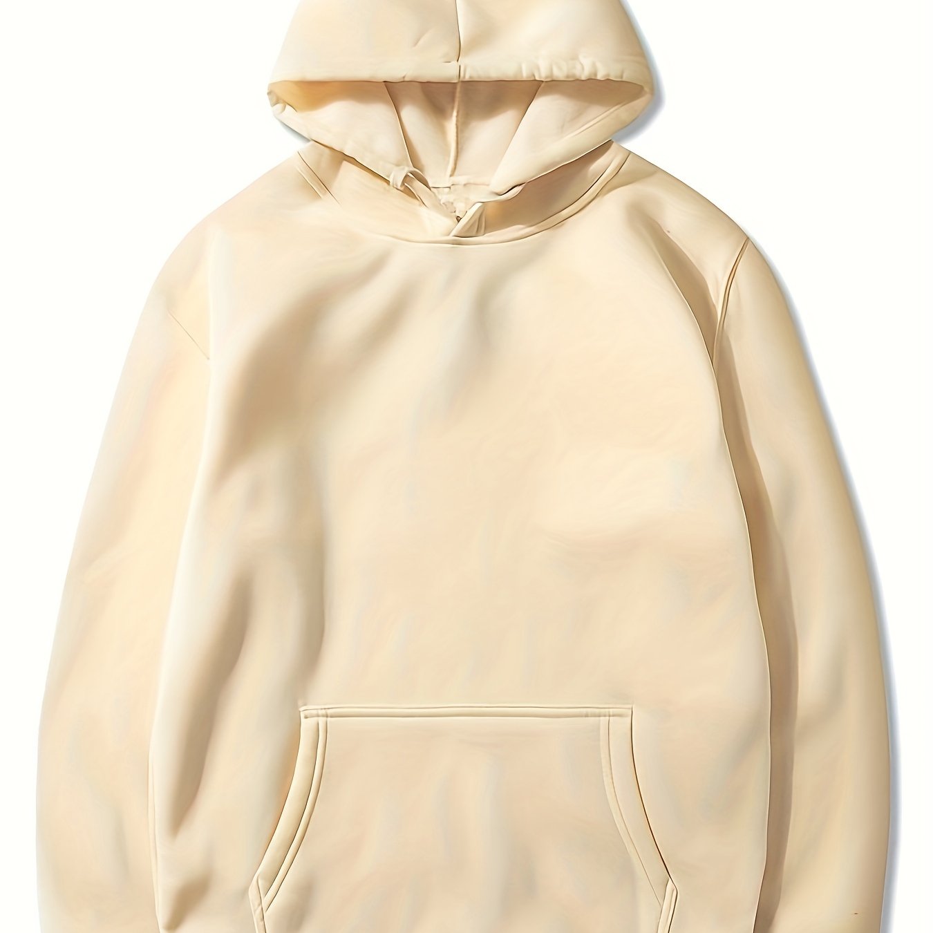 Mannen Hoodies, Effen Kleur Hoodie, Casual Heren Pullover Hoodie Met Kangoeroezak Voor Lente Herfst, Als Geschenken, Coquette Stijl