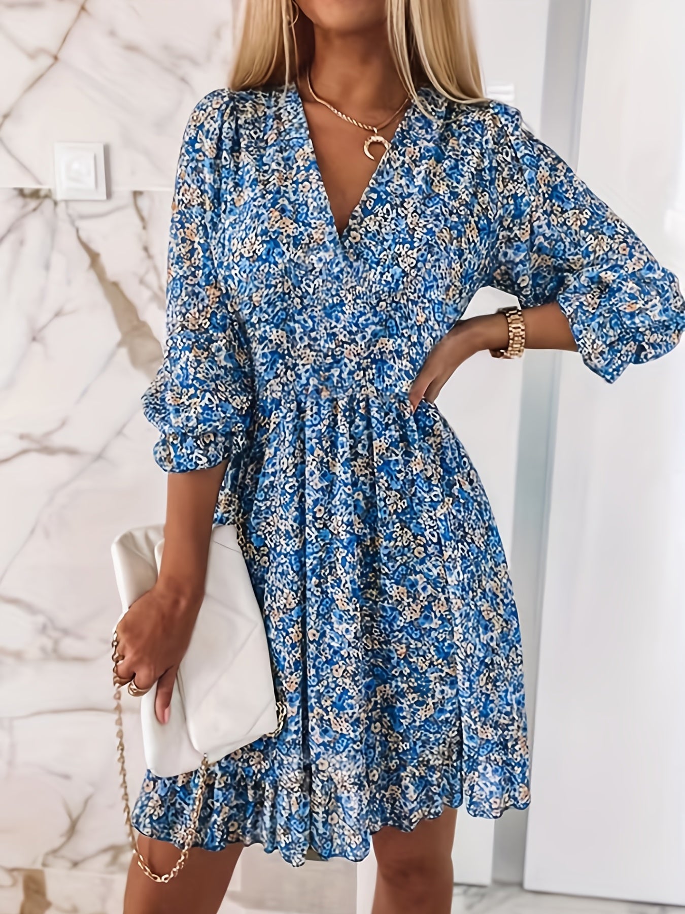 Elina Jurk met Elastische Taille