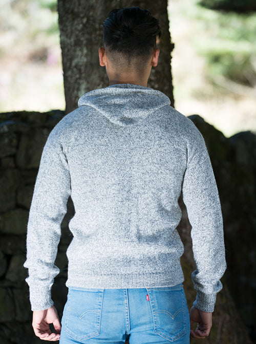 Heren Alpaca Hoodie Met Rits | Grijs