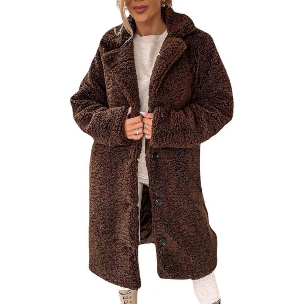 Vrouw Pluche Teddy Coat | Oversized Winterjas