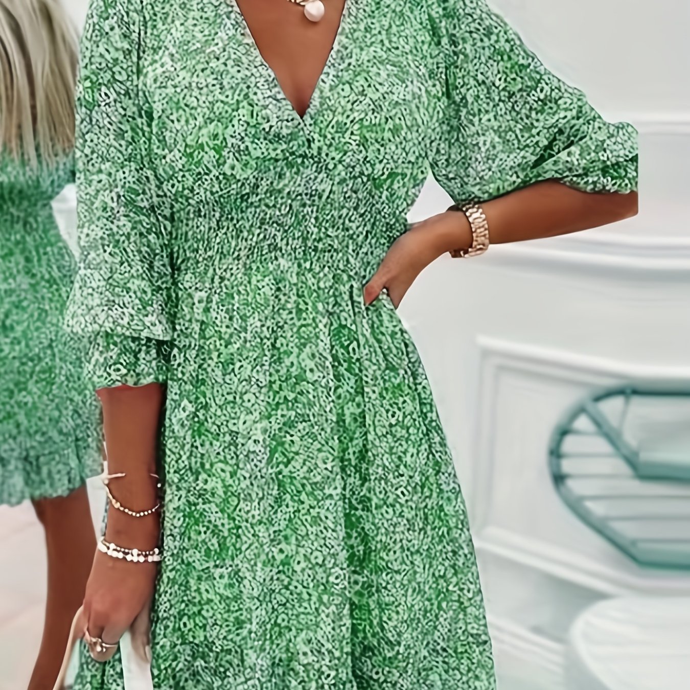 Elina Jurk met Elastische Taille