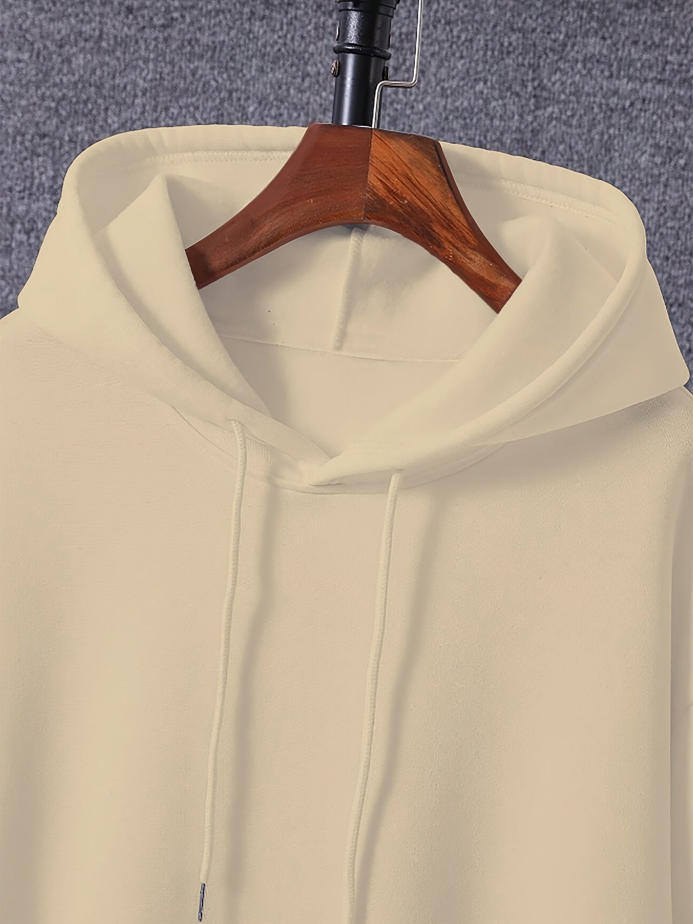 Heren Casual Hoodie met Kersenbloesem Print, 100% Polyester Breiselstof, Lichte Stretch, Losse Pasvorm, Lente/Herfst Weekendkleding, 250g/m² - Wit