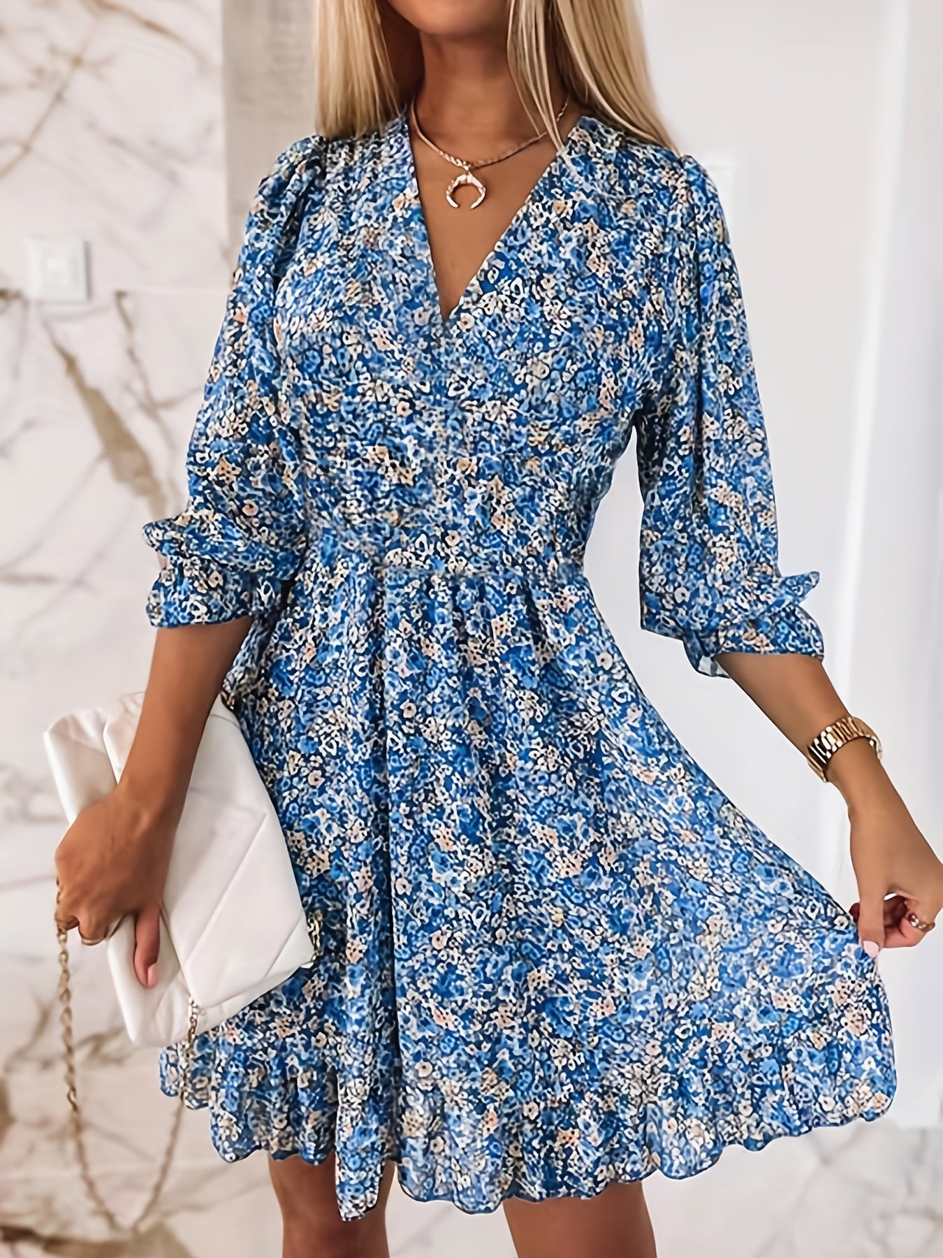 Elina Jurk met Elastische Taille