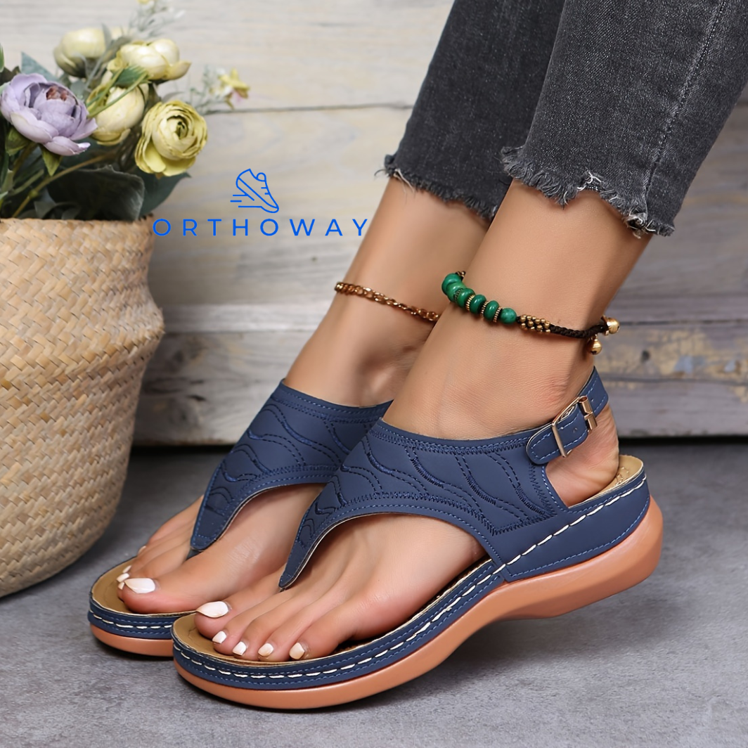 EAZEN Retro Sandals – Elegante Sleehak met Enkelband