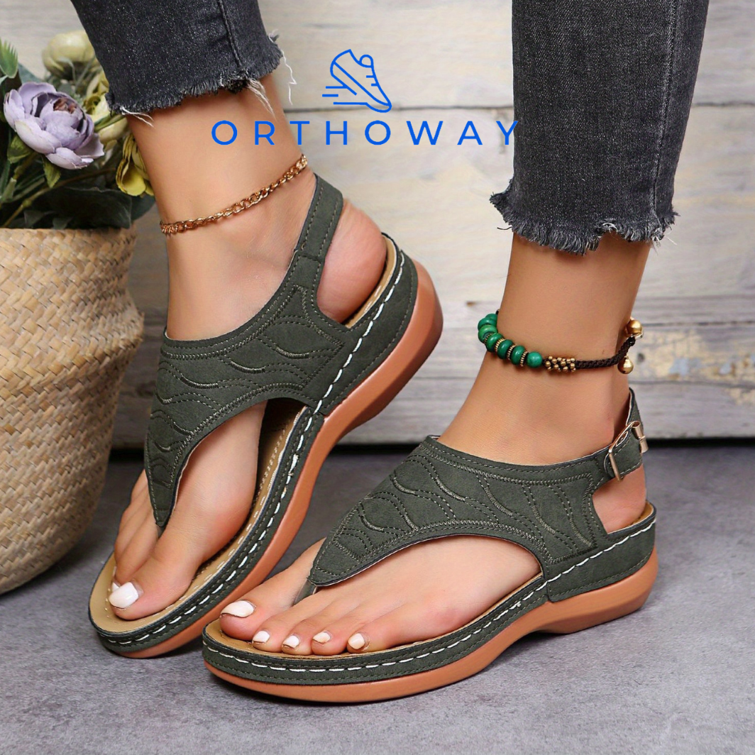 EAZEN Retro Sandals – Elegante Sleehak met Enkelband