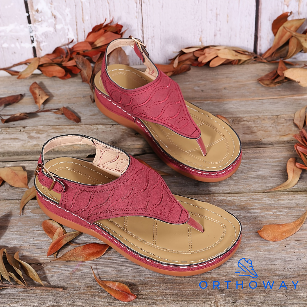 EAZEN Retro Sandals – Elegante Sleehak met Enkelband