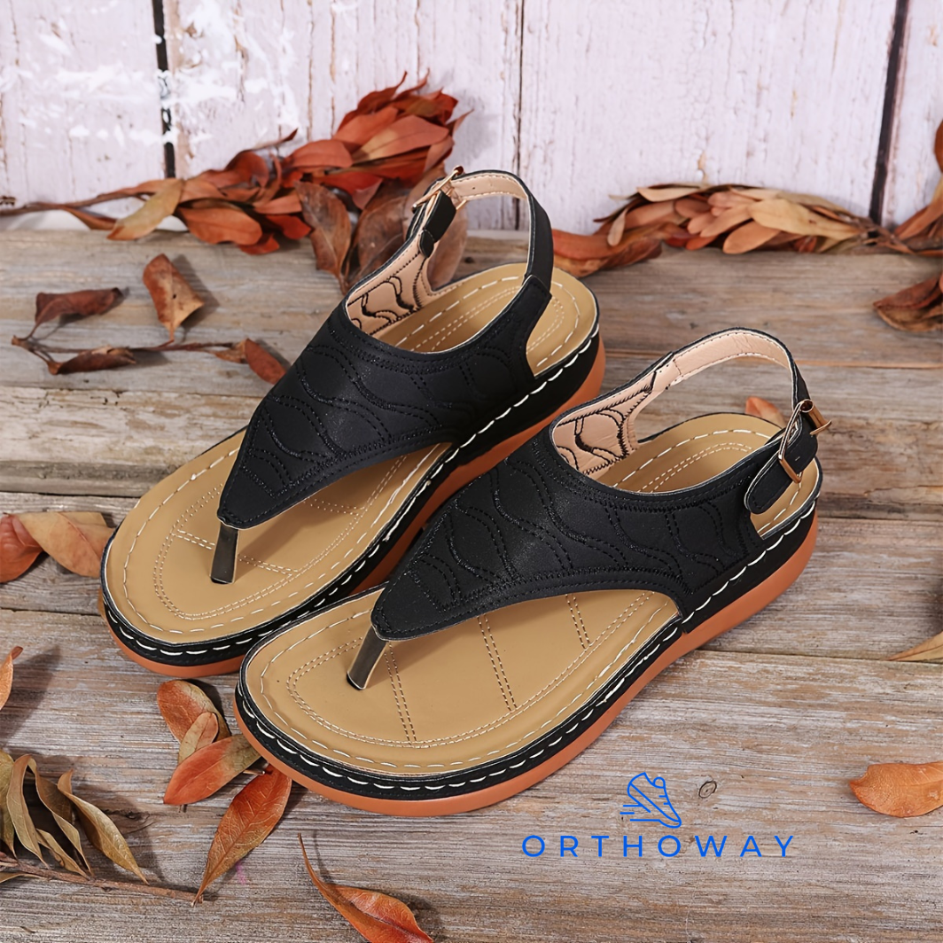 EAZEN Retro Sandals – Elegante Sleehak met Enkelband