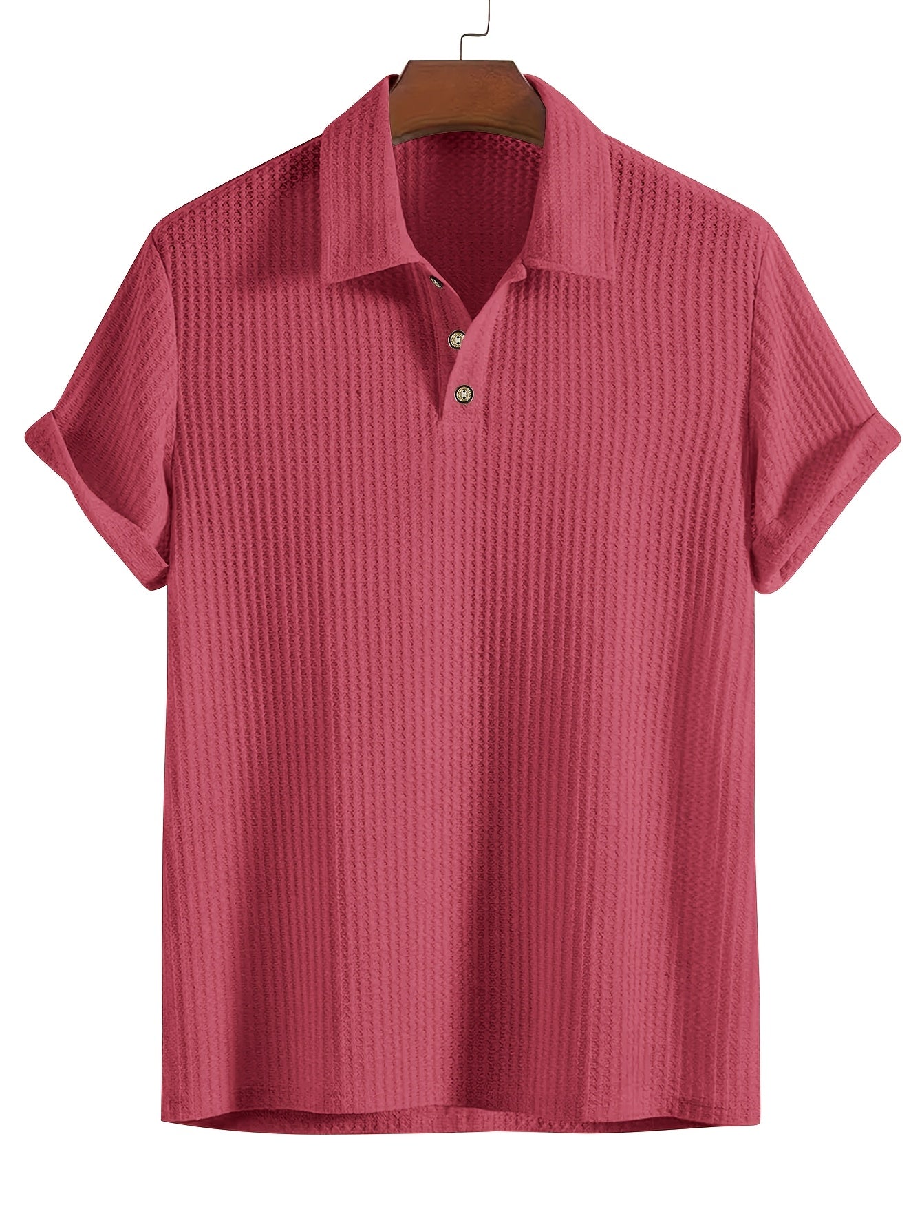 2025 Nieuw Casual Sportshirt Heren Korte Mouwen Hoogwaardig Zomer Effen Kleur Top T-shirt Halflange Mouwen Veelzijdig voor Golf, Vissen, Basketbal, Kamperen, Fitness Zwemmen en Strand met Omkeerbare Kraag