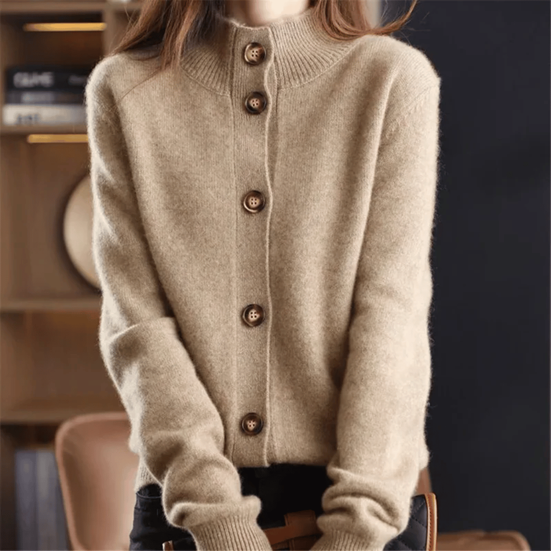 Dames Cardigan Statement-knopen