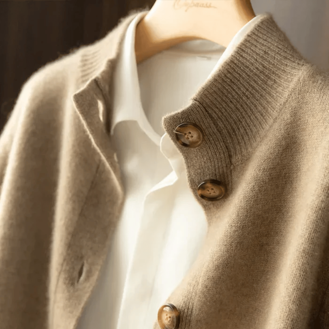 Dames Cardigan Statement-knopen