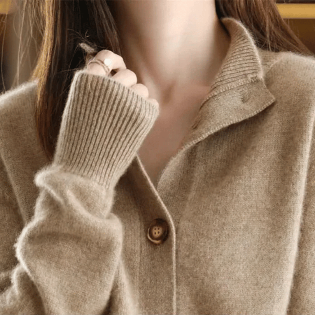 Dames Cardigan Statement-knopen
