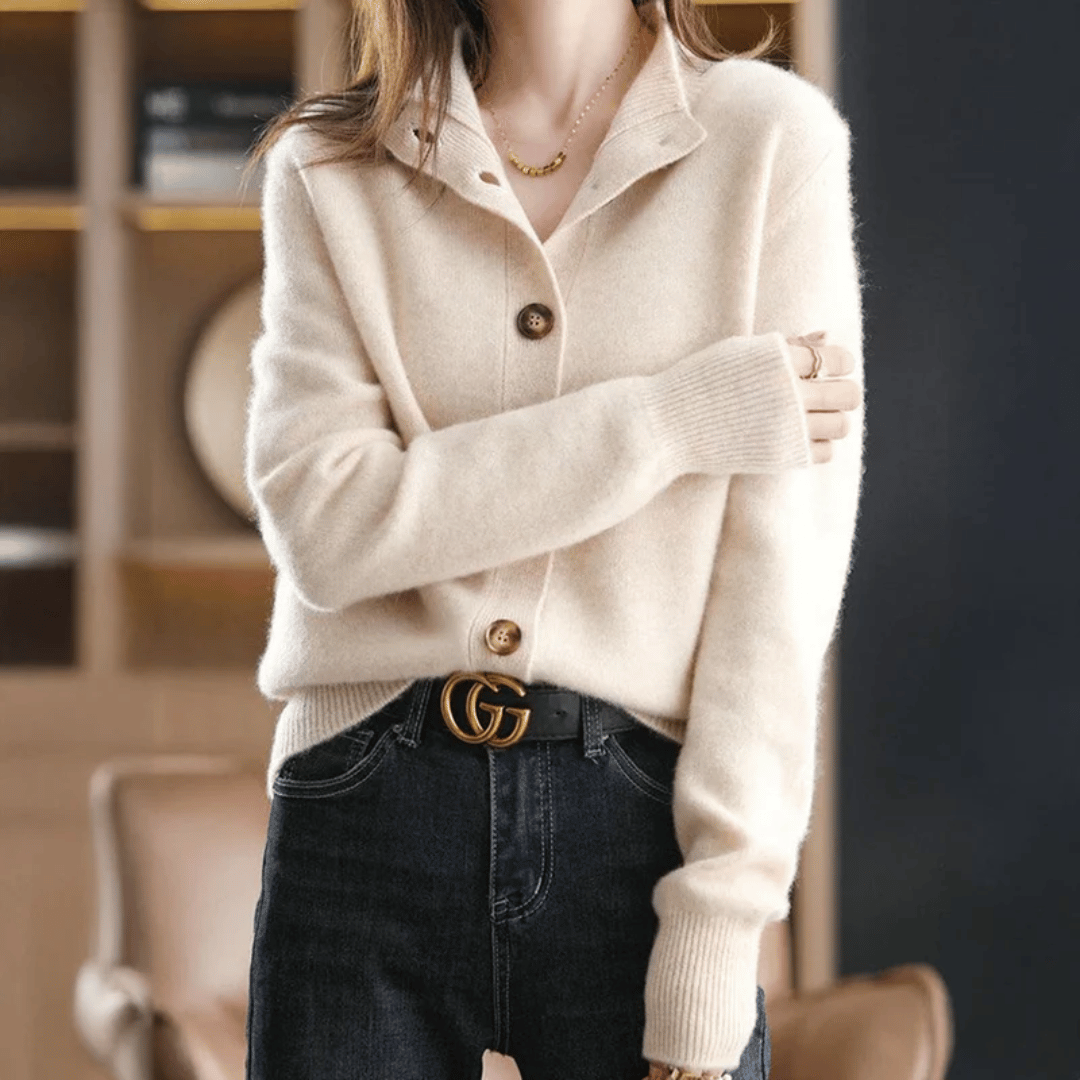 Dames Cardigan Statement-knopen