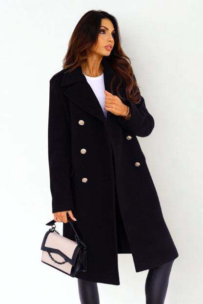 Dames Dubbelrijige Winter Trenchcoat