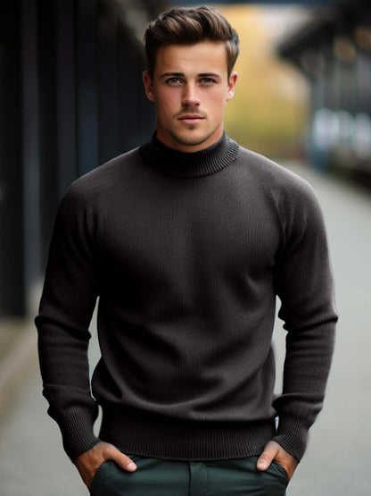 Heren Coltrui Slim Fit Gebreid