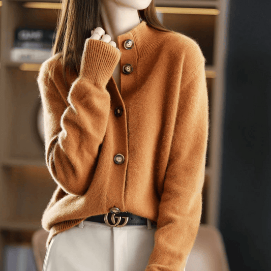 Dames Cardigan Statement-knopen