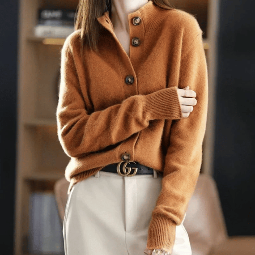 Dames Cardigan Statement-knopen