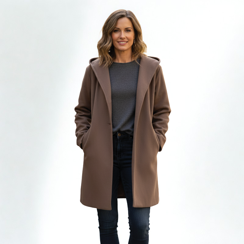 Dames Oversized Halflange Jas