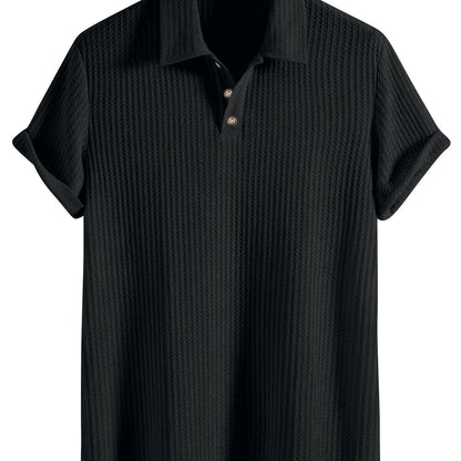 2025 Nieuw Casual Sportshirt Heren Korte Mouwen Hoogwaardig Zomer Effen Kleur Top T-shirt Halflange Mouwen Veelzijdig voor Golf, Vissen, Basketbal, Kamperen, Fitness Zwemmen en Strand met Omkeerbare Kraag