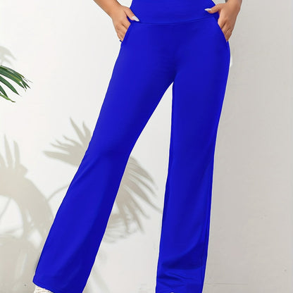 Effen gekleurde casual yogabroek