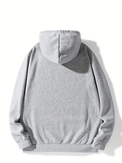 Mannen Hoodies, Effen Kleur Hoodie, Casual Heren Pullover Hoodie Met Kangoeroezak Voor Lente Herfst, Als Geschenken, Coquette Stijl