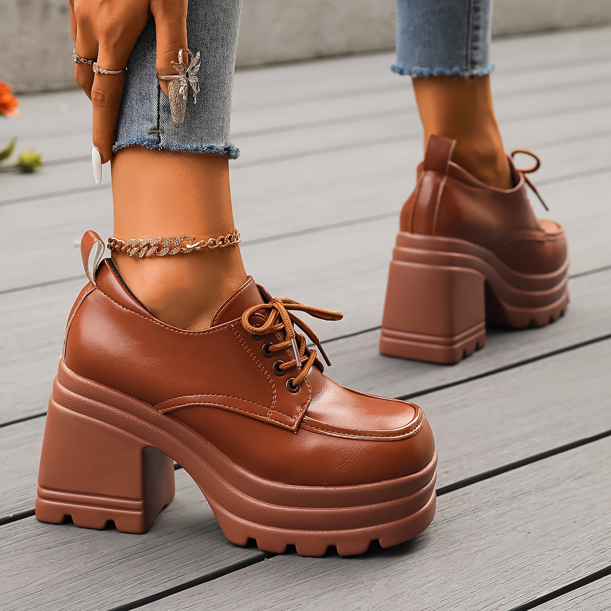 Vivienne Oxford Veterschoenen | Plateauzool