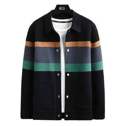 Heren Varsity Jas Gebreid | Gestreept