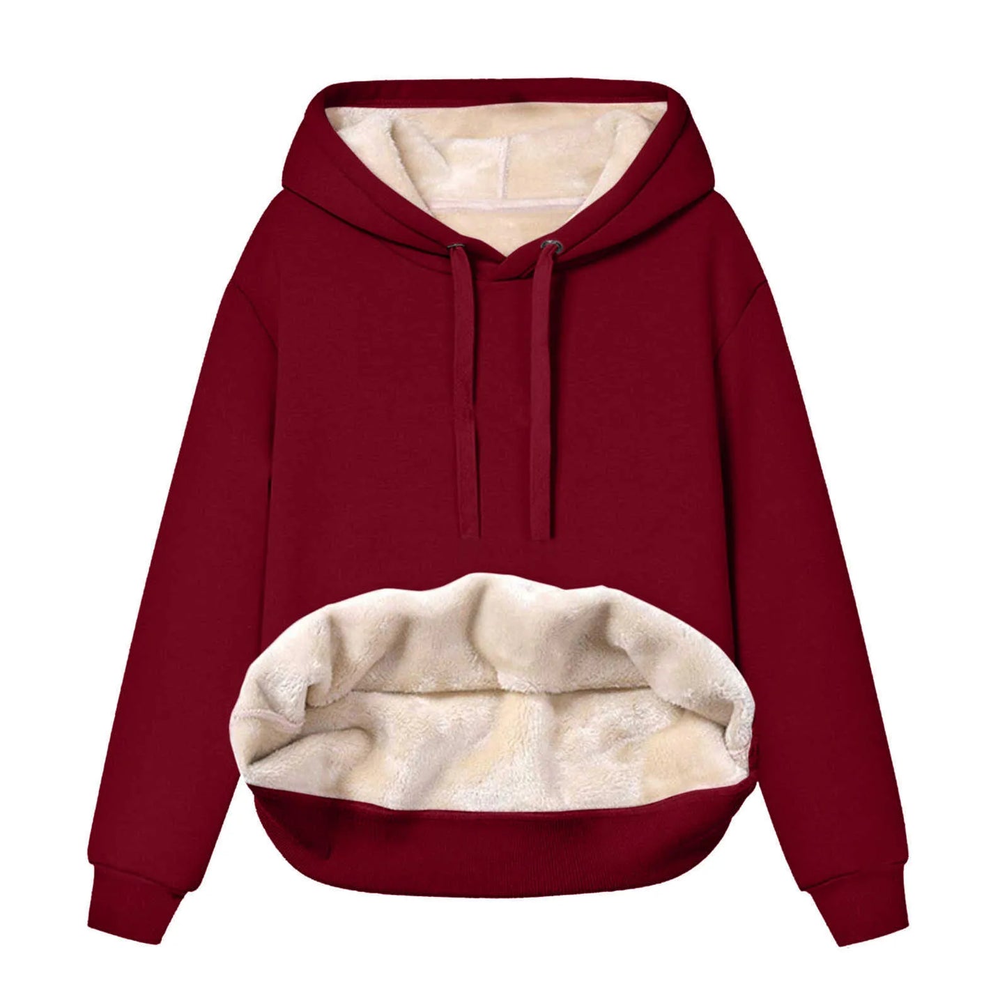 Dames Hoodie met Fleece – Warme Pullover