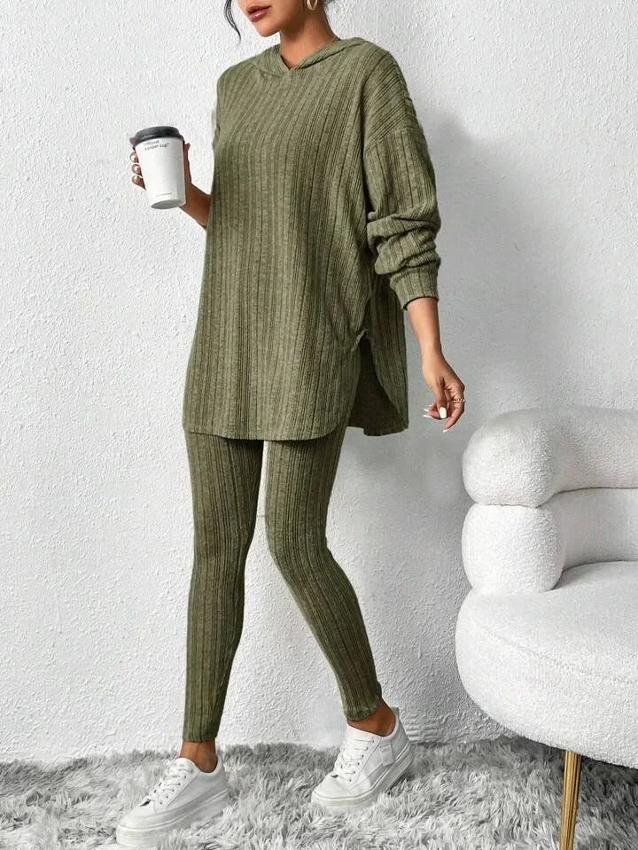 Dames Lounge Set | Ribgebreid 2-delig