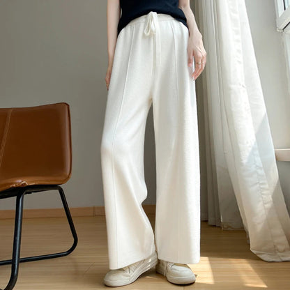 Dames Gebreide Wide Leg Broek
