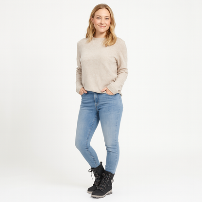 Dames snowboots | veters + gesp – anti-slip zool
