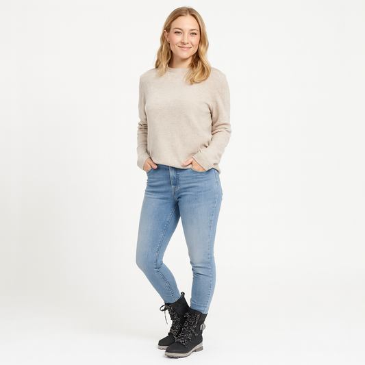 Dames snowboots | veters + gesp – anti-slip zool
