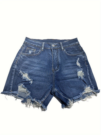 Ripped Rebel Denim Shorts