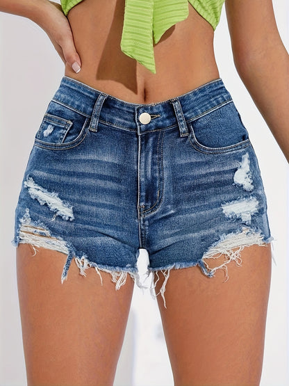 Ripped Rebel Denim Shorts