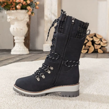 Dames snowboots | veters + gesp – anti-slip zool