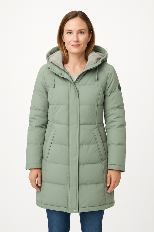 Dames Winterjas Parka Gewatteerd Met Teddyvoering