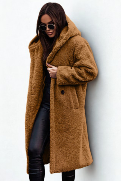 Dames Winterjas Imitatiebont met Capuchon