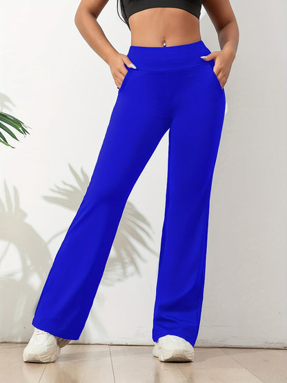 Effen gekleurde casual yogabroek