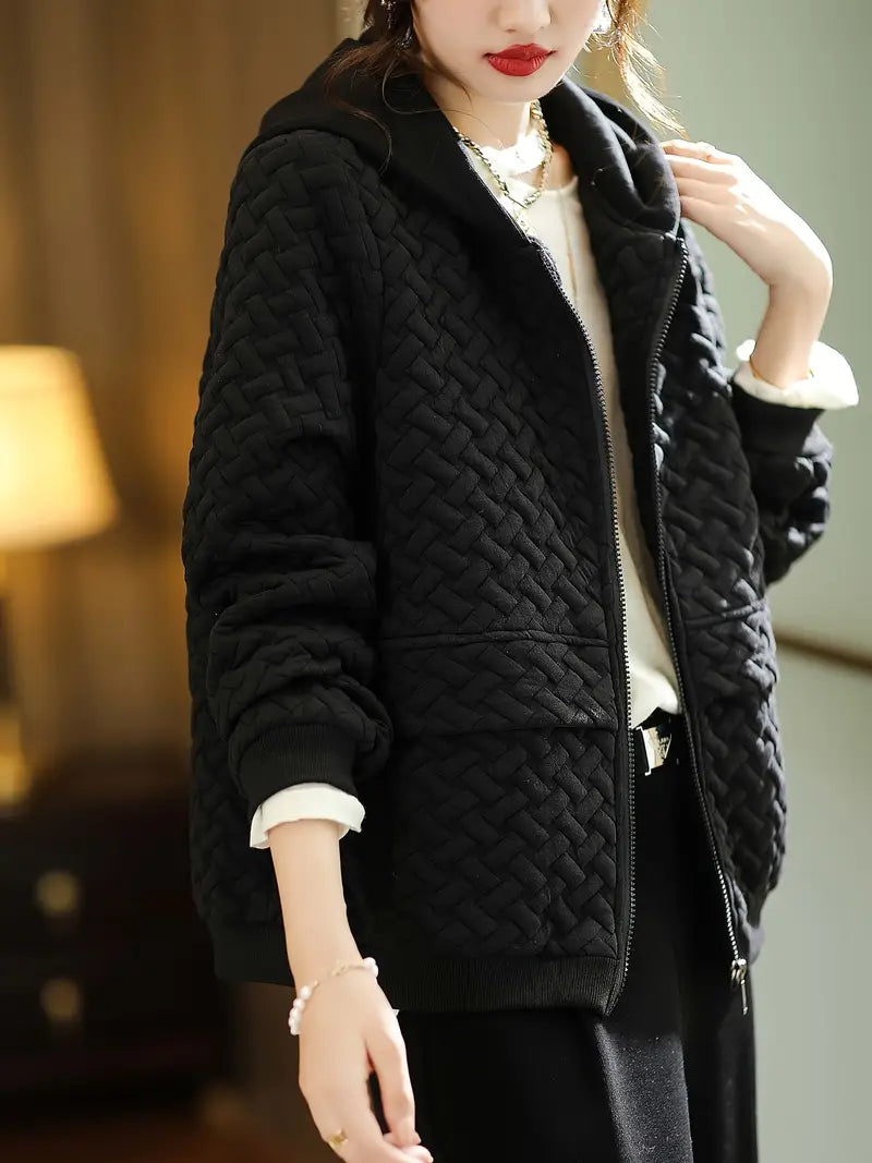 Dames Hoodie met Rits | Gewatteerd