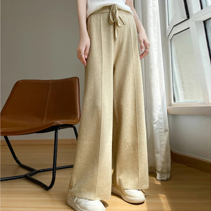 Dames Gebreide Wide Leg Broek