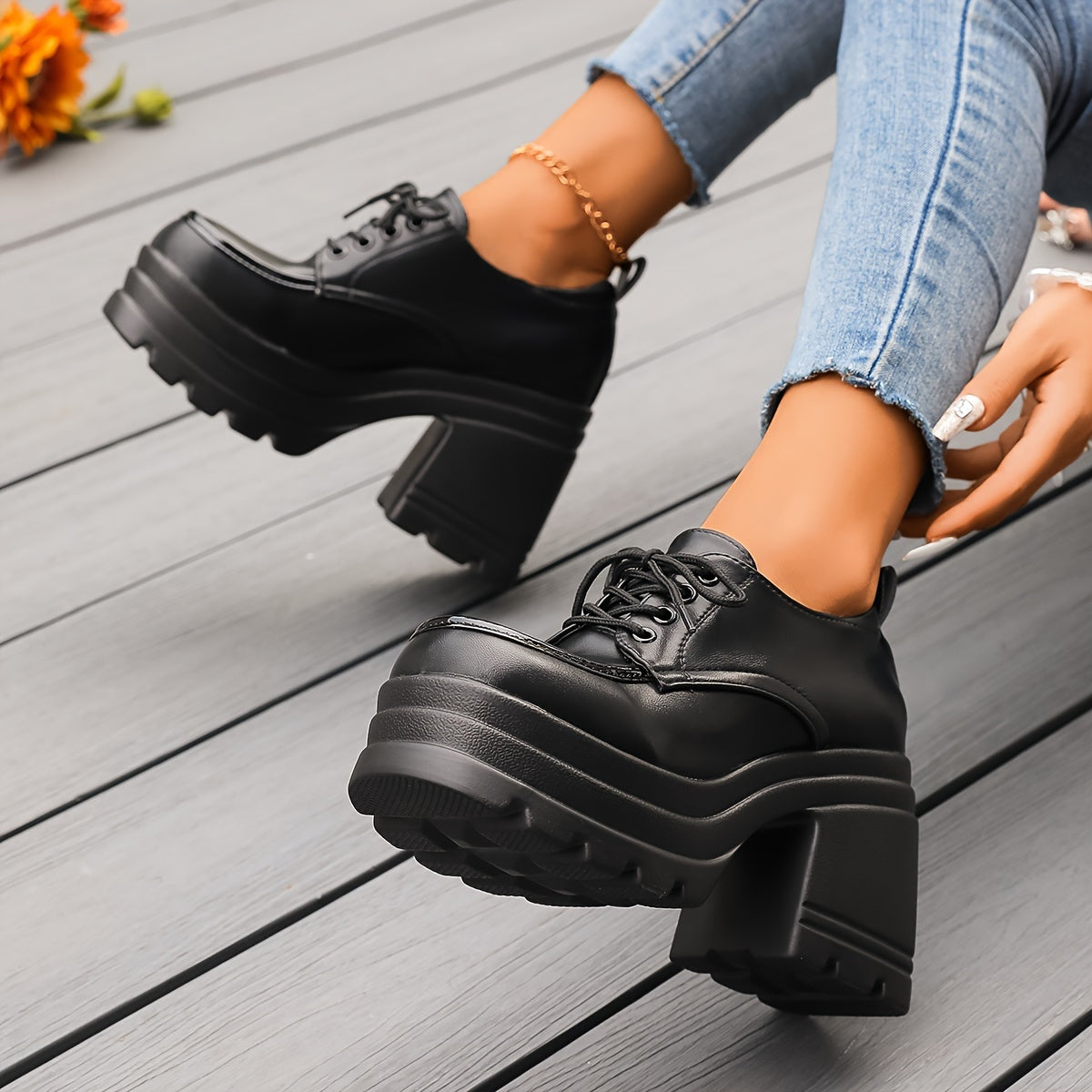 Vivienne Oxford Veterschoenen | Plateauzool